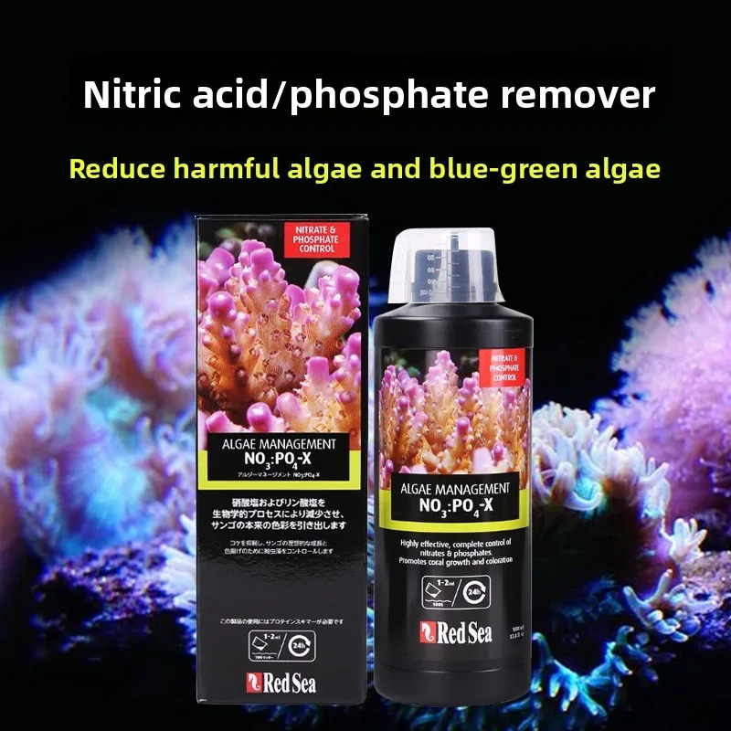 

RedSea Bio Nitrate NO3&Phosphate PO4 Remover for Saltwater Aquarium-Coral Reef Tank Water Cleaner, Stabilize Marine Environment