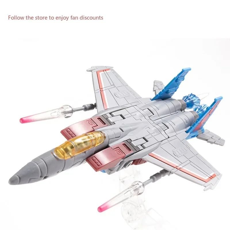 Auf Lager JinBao Transforming Toys FG-04 Starscream Aircraft Usurper mit Ständer Umhang Krone Modell Action Puppe Figuren Anime