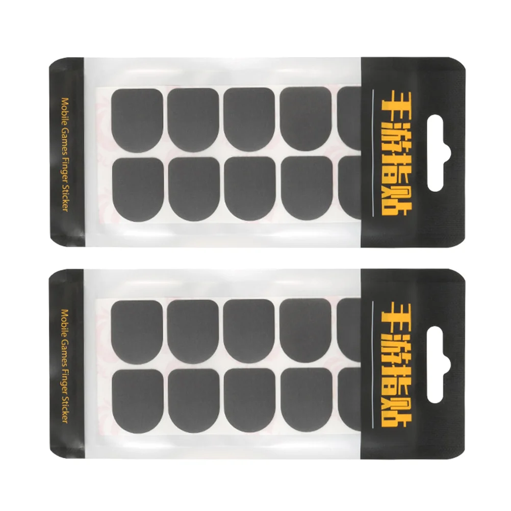 

2 Bags Mobile Gaming Finger Stickers Anti-slip Thumb Sleeves Carbon Fiber Lightweight Breathable Durable Gaming Accessories