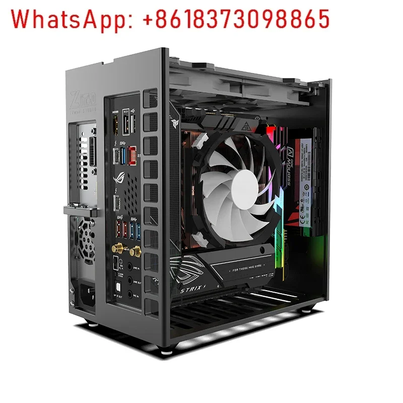 Lzmod mini A24-V6 1.0 dual-slot semi-high single display 1u power supply itx chassis 5.38 liters