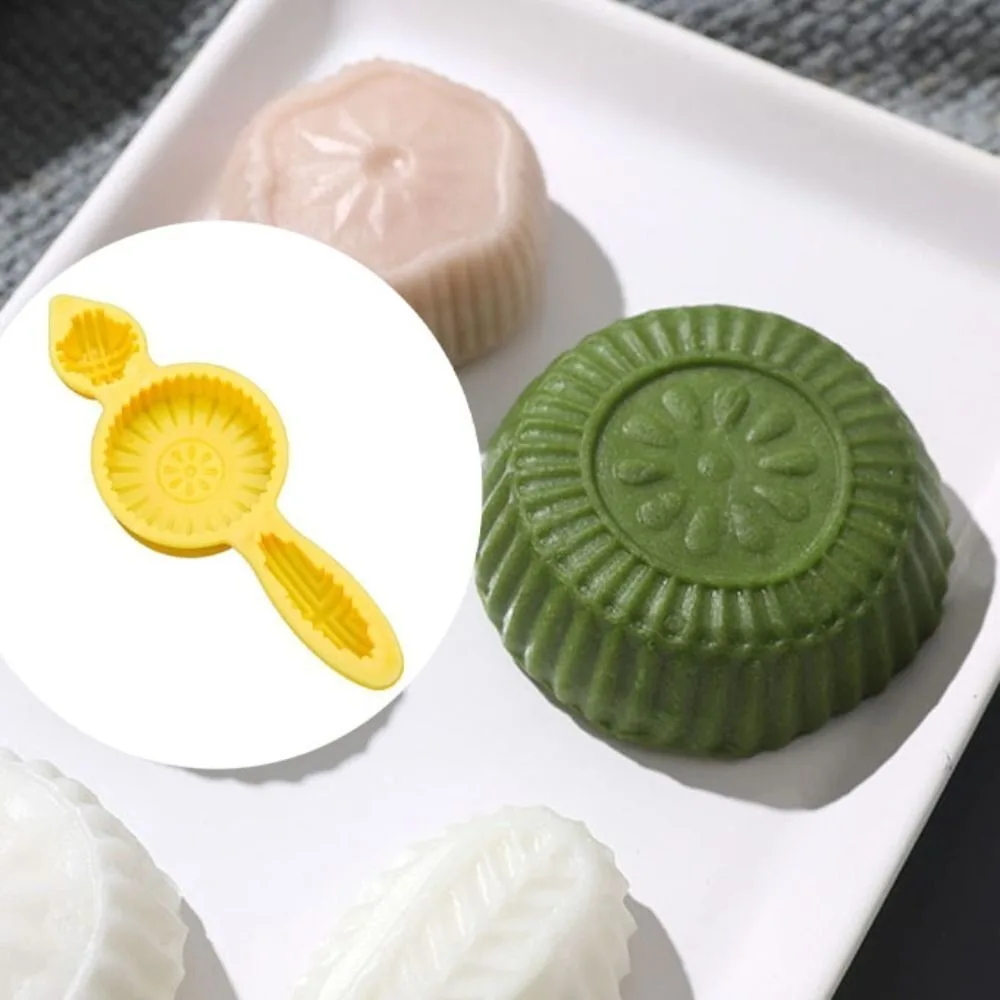 New Plastic Maamoul Mould Household Baking Chocolate Middle Eastern Cookie Mold Yellow Rice Ball Mold