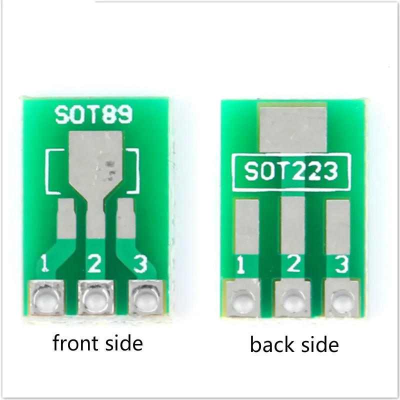 50pcs/10pcs SOT89 To DIP SOT223 To DIP IC Adapter PCB Board Converter Plate Double Sides 1.5mm 2.3mm to 2.54mm Pitch Pinboard