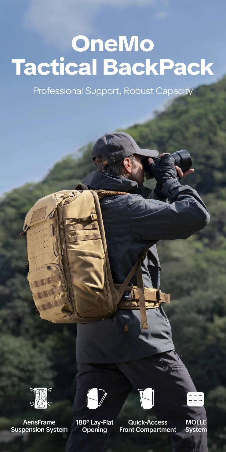 PGYTECH OneMo Taktischer Rucksack, wasserdichte DSLR/SLR/spiegellose Fotokameratasche mit 15,6-Zoll-Laptop-Hülle – Detail 1