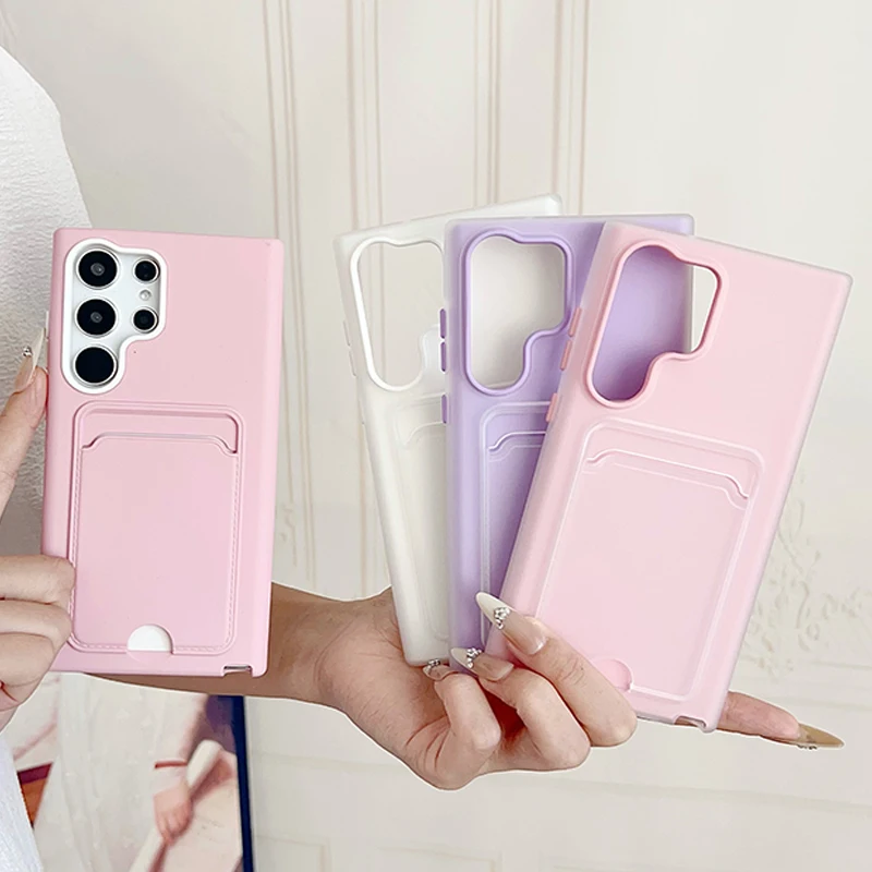 2 IN 1 Luxury Card Slot Bag Holder Phone Case For Samsung Galaxy S25FE S25 Ultra Plus S24 S23 Shockproof Wallet Back Cover