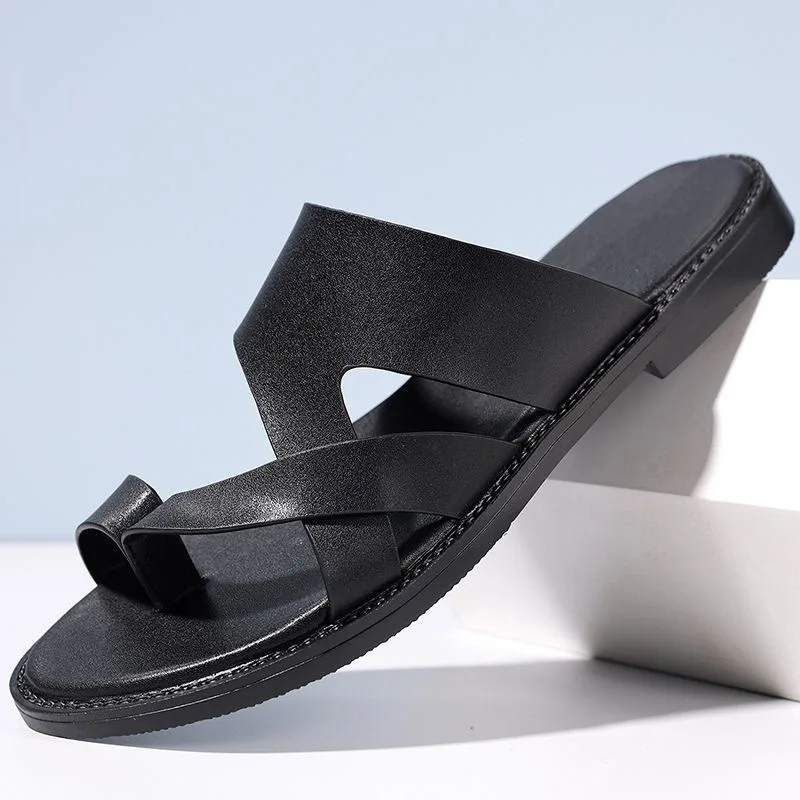 

Мужские шлепанцы 2026: Новые летние мужские тапочки для улицы, нескользящие, дышащие, в стиле вьетнамок, пляжные сандалии, размеры 39-48