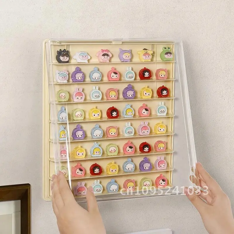 Wall Mount Showcase Clear Acrylic Blind Box Mini Figures Toys Figures Case Box Stand Dust Proof Display Doll Display Storage