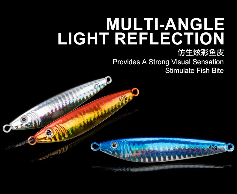 OBSESSION J2 Hartmetall-Jigs 40g 60g 80g 1 Stück Sinkender Angelköder Leuchtender Schnellfall-Jigköder Tiefsee-Jig-Angelköder – Detail 7