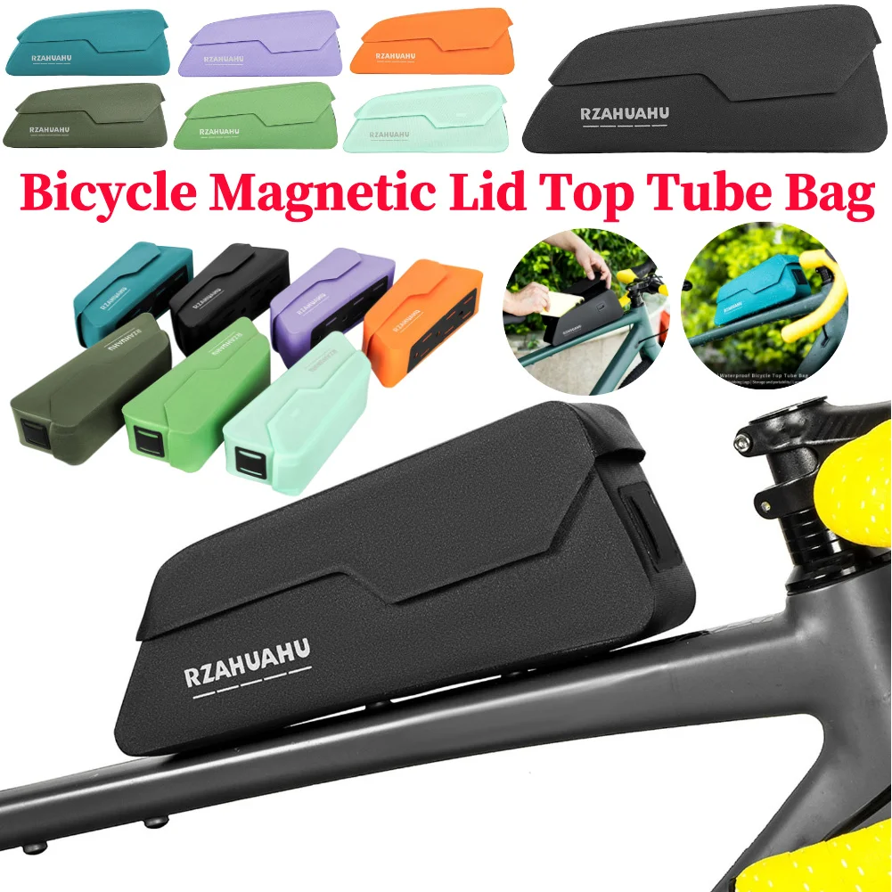 

Bicycle Magnetic Lid Top Tube Bag Waterproof Bicycle Front Frame Bag Cycling Pouch for MTB Road Bike