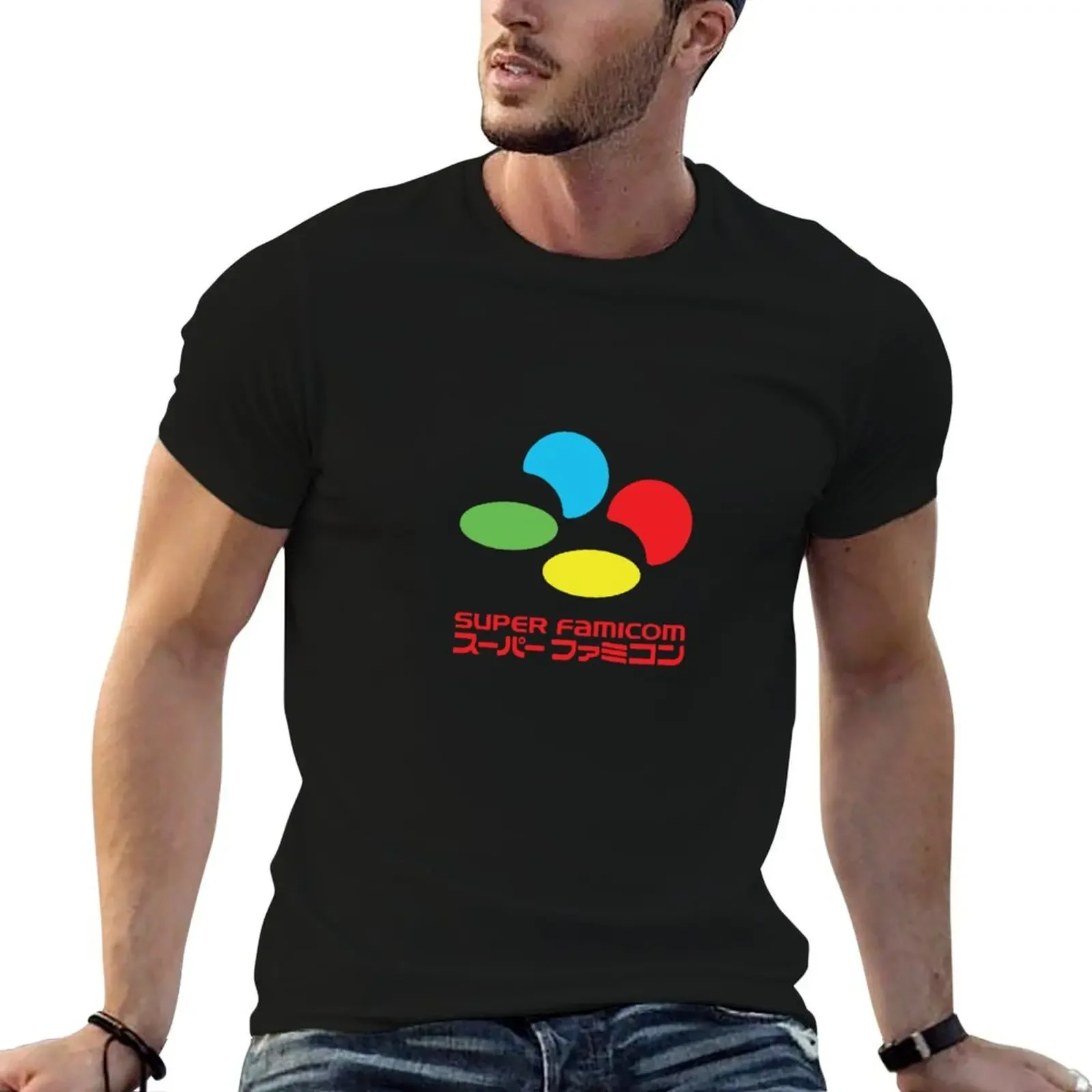 

Super Famicom T-Shirt hippie clothes Man t-shirt summer 2025 graphic t shirt vintage mens t shirts top quality