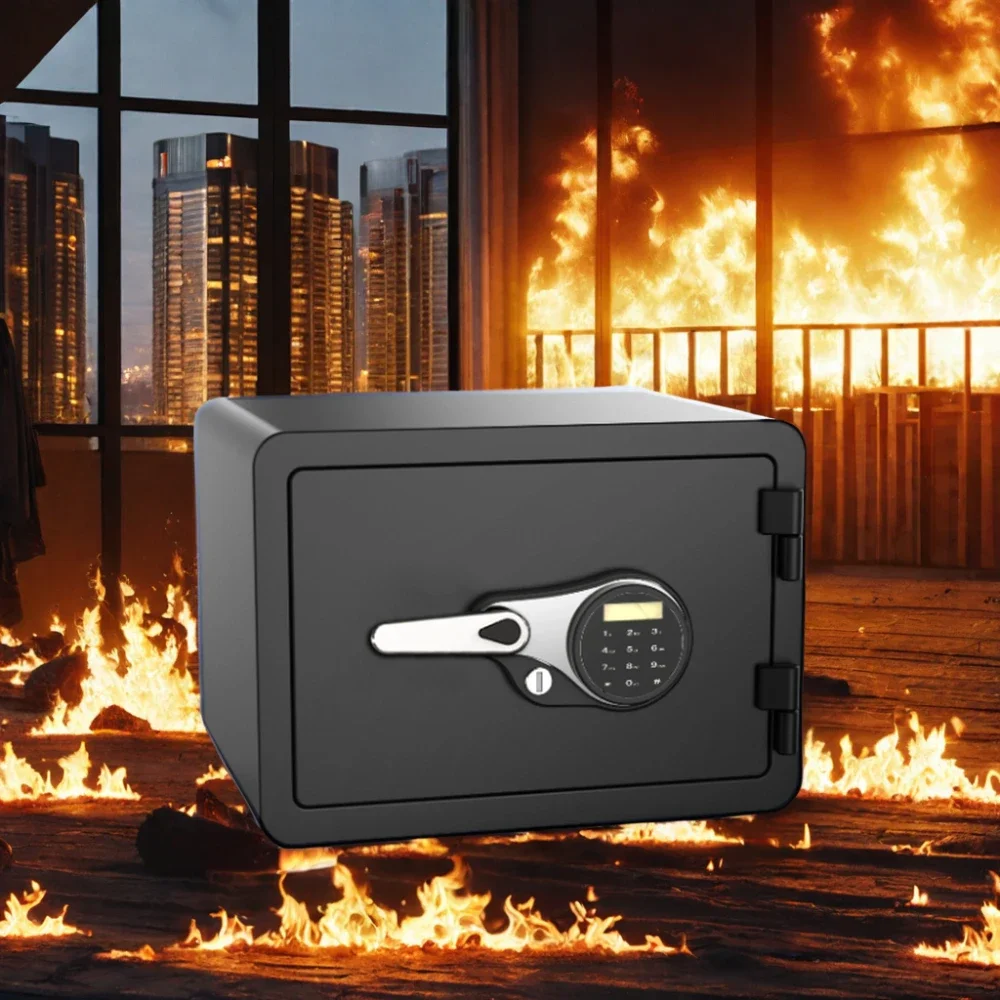 أمان عالي ذكي مقاوم للحريق مع رمز كهربائي إنذار غير طبيعي ومفتاح الوصول المزدوج للأمان للمكتب المنزلي أو البنك