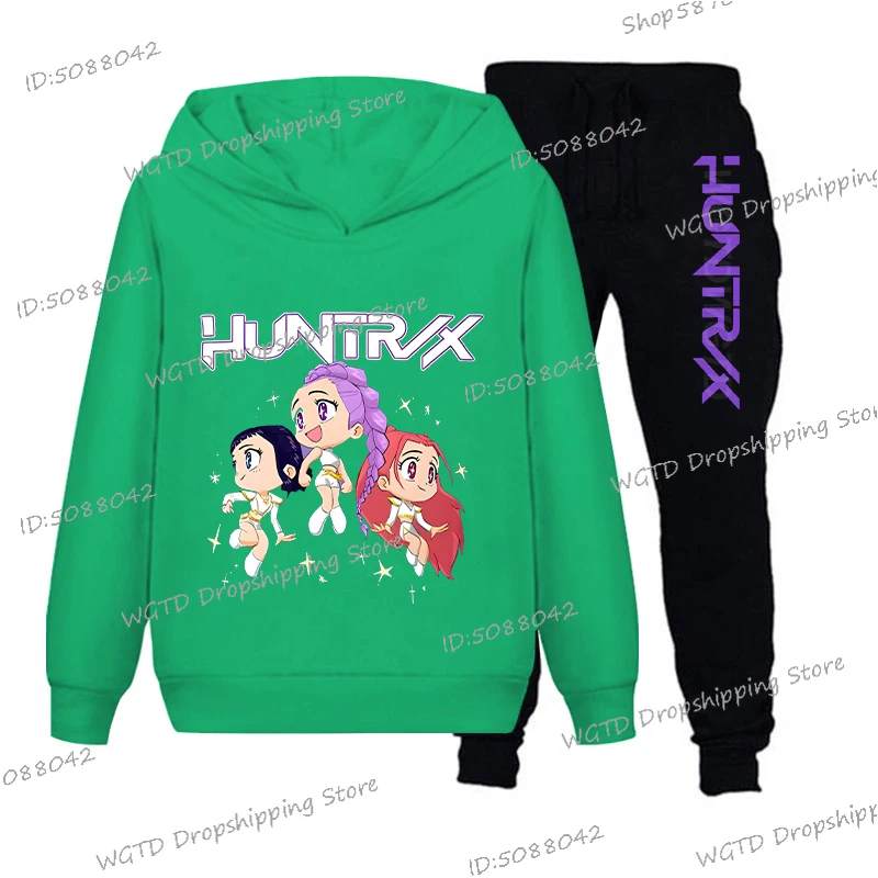 Survêtement 2 Pièces Fille/garçon Style Streetwear Y2K - Sweat à Capuche Et Pantalon Jogging