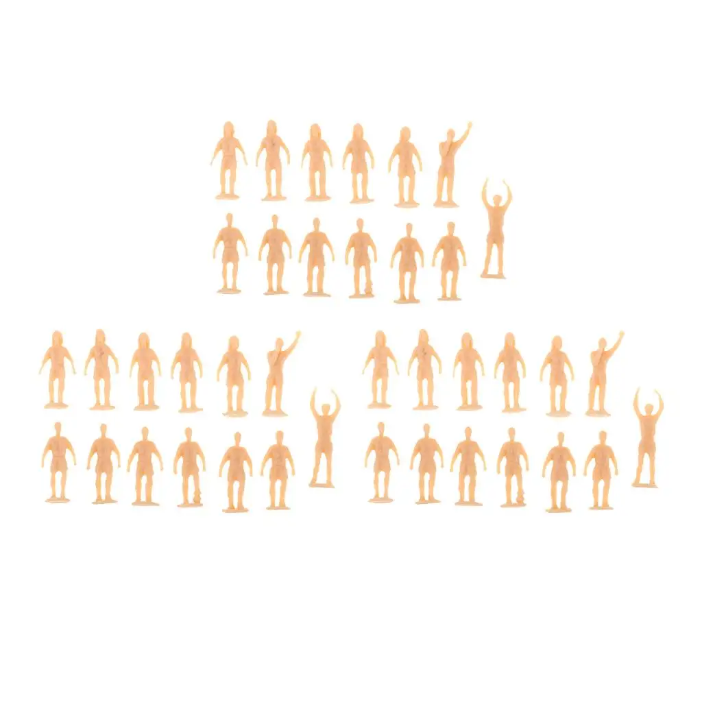 36x 1/8 voetbal voetballer figuur mensen beeldje HO OO