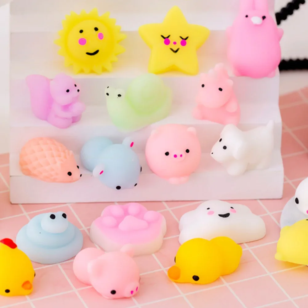 1-10Pcs Kawaii Squishies Mochi Anima Toys Kids Adults Antistress Ball Squeeze Party Favors Stress Relief Birthday Toys