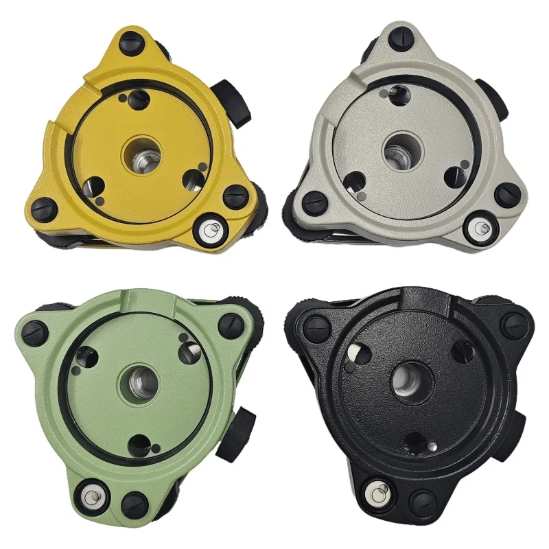 Yellow, Green, Grey,Black High Quality Three-jaw Tribrach Without Optical Plummet with Level Bubble for Total Station Surverying