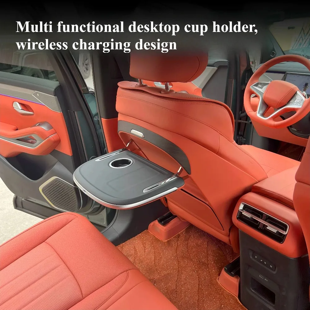 Car Tray Table For BYD Atto 8 Sealion 8 Seat Back Small Table Board w/ Ambient Lamp Wireless Charger Foldable Laptop Table Plate detail image 3