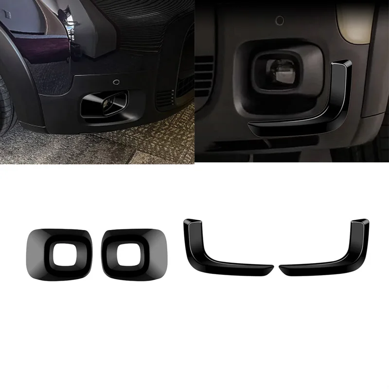 For Honda FREED CROSSTAR 2024 Car Exterior Accessories ABS Front bumper Fog Light Frame Decoration foglamp circle Cover Trim