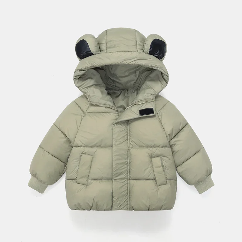 Baby Thickened Down Jacket Kids Down Clothes 2023 Winter New Children Coat Infant Girl Boy Warm Outerwear Solid Hooded Parkas