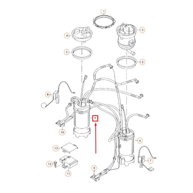 Crude Oil Engine Fuel Pump Assembly 7L6919088F For Volkswagen Touareg  Q7 TDI 3.0