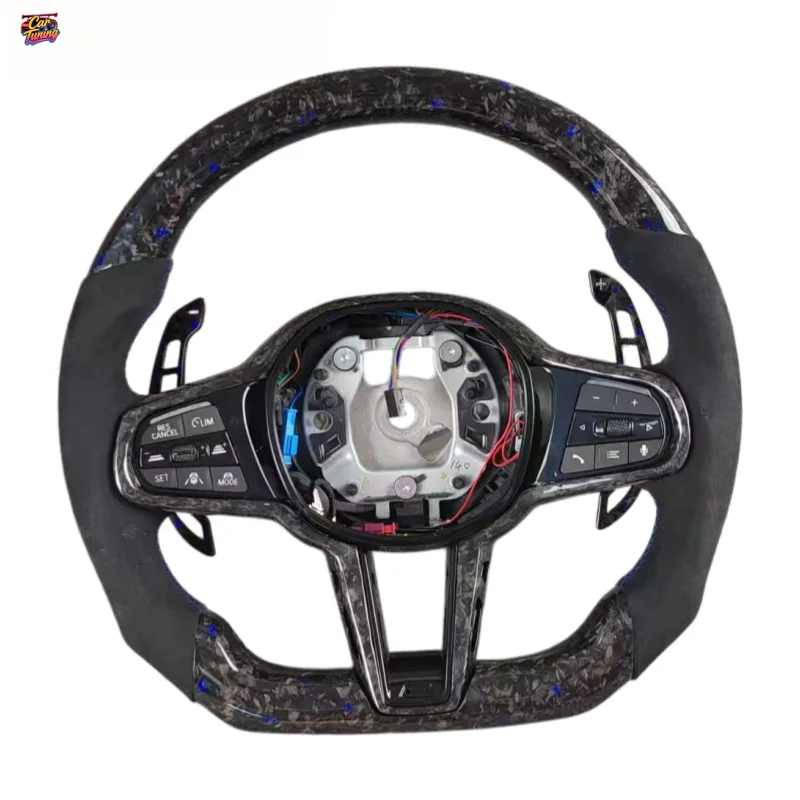 For BMW CS G30 G31 G32 G38 G20 G29 G22 G21 G80 G81 G11 Custom Forged Carbon Fiber Steering Wheel Without Airbag
