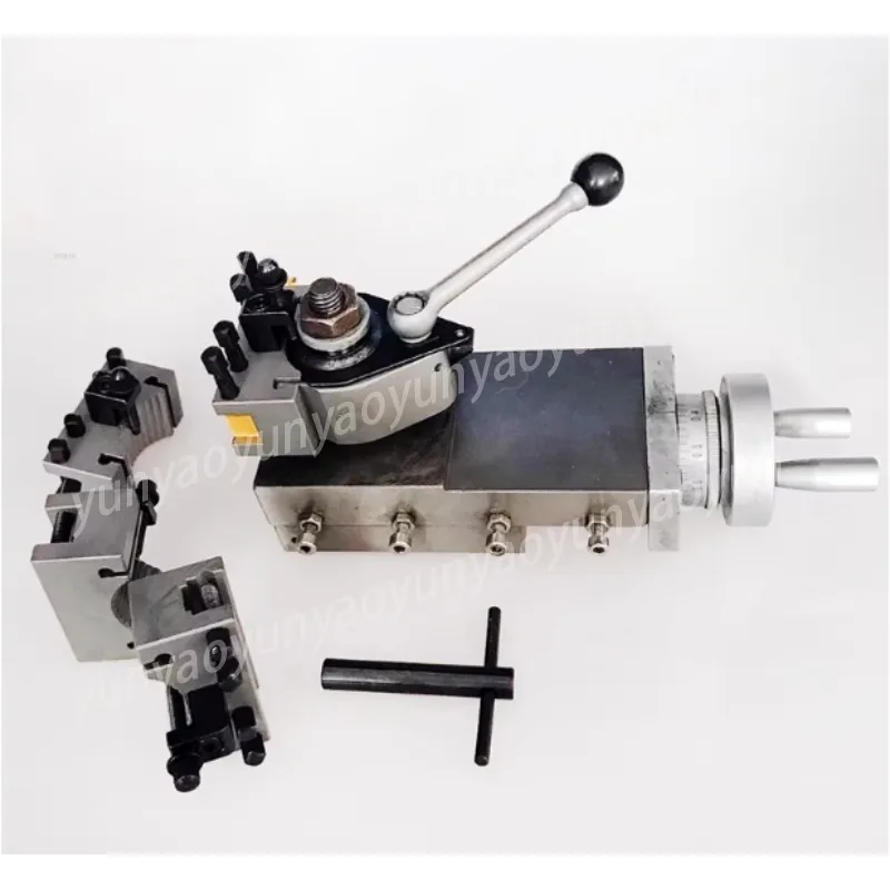 

AT300 Lathe Tool Holder Assembly Four Way Rotatable Tool Holder Small Ordinary Machine Tool Accessories Durable Stable
