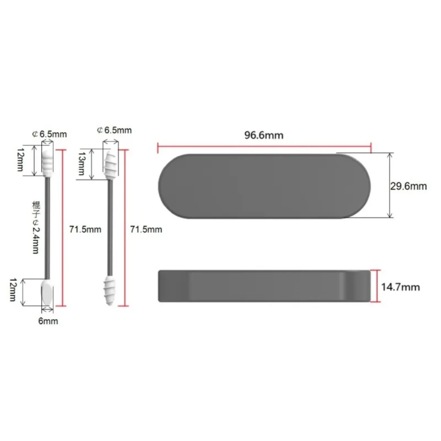 Kit di bastoncini per orecchie riutilizzabili in silicone con scatola Set di pulizia per orecchie con tampone per trucco morbido a doppia testa portatile
