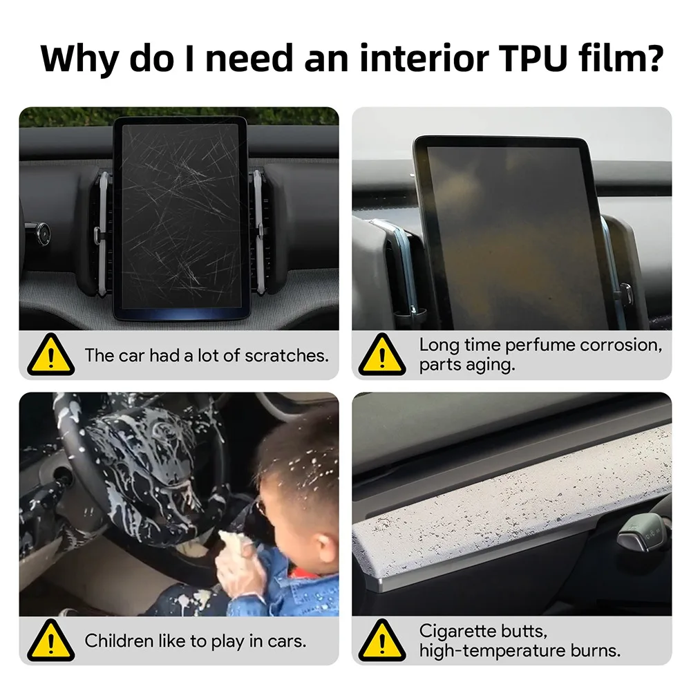 Car Interior TPU Protector Anti-scratch Film For SEAT Leon Formentor 20-26 Protective Transparent Anti-tear Stickers Accessories view 3