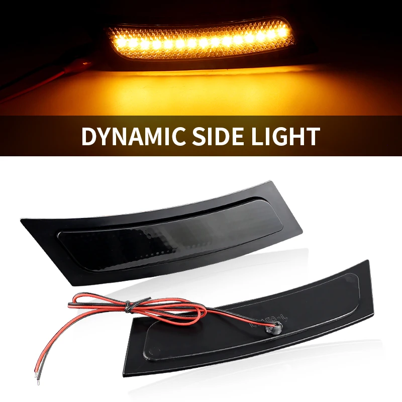 

2PCS Front Bumper Signal Reflector F10 Lamp LED Side Marker Light for BMW F10 5-Series 528i 530i 535i 550i 550i xDrive 2011-2016
