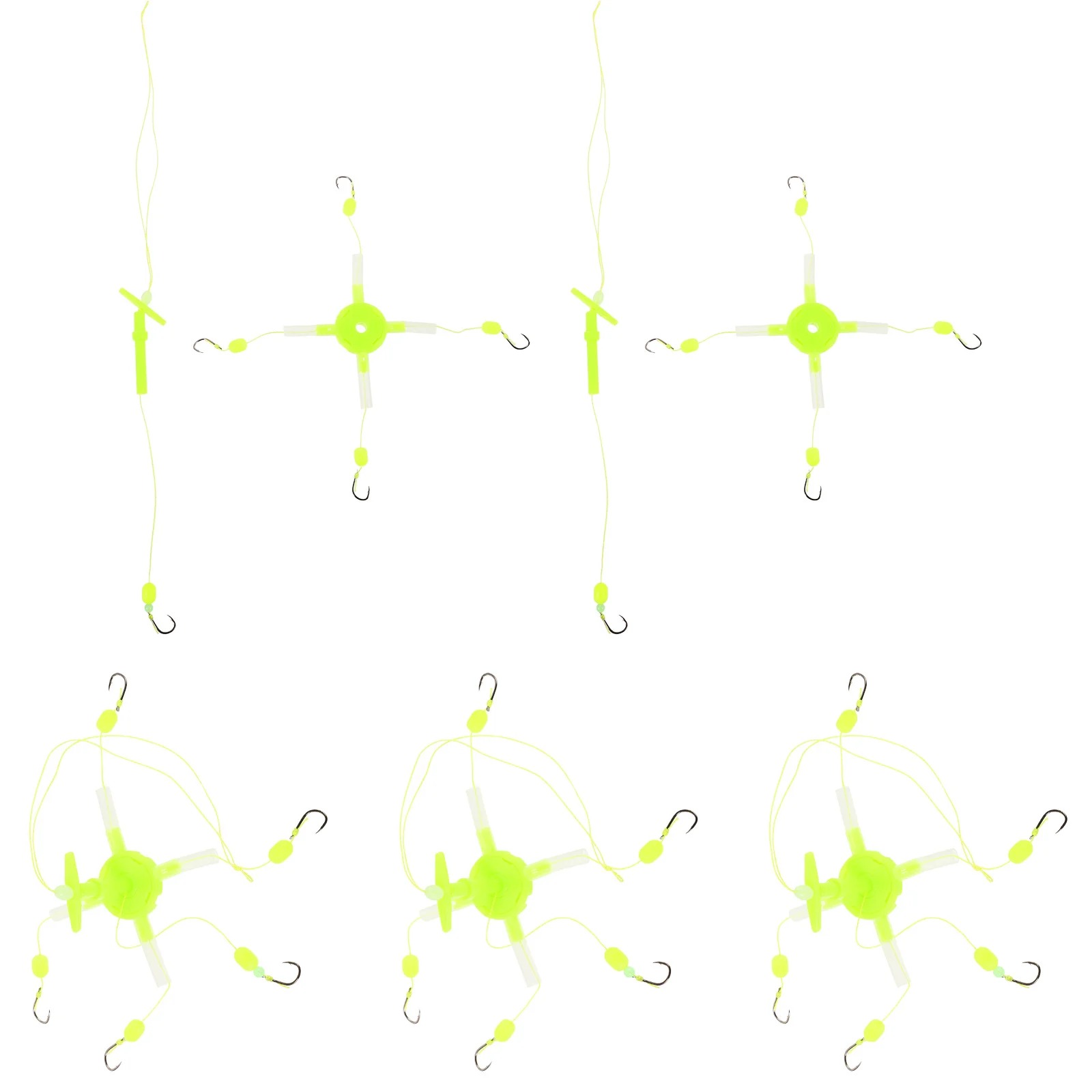 

5Pcs Multi-Hook Fishing Hooks Stainless Steel High Strength Wear-Resistant Baitfish Profile Angling Gear Fish Hooks Freshwater