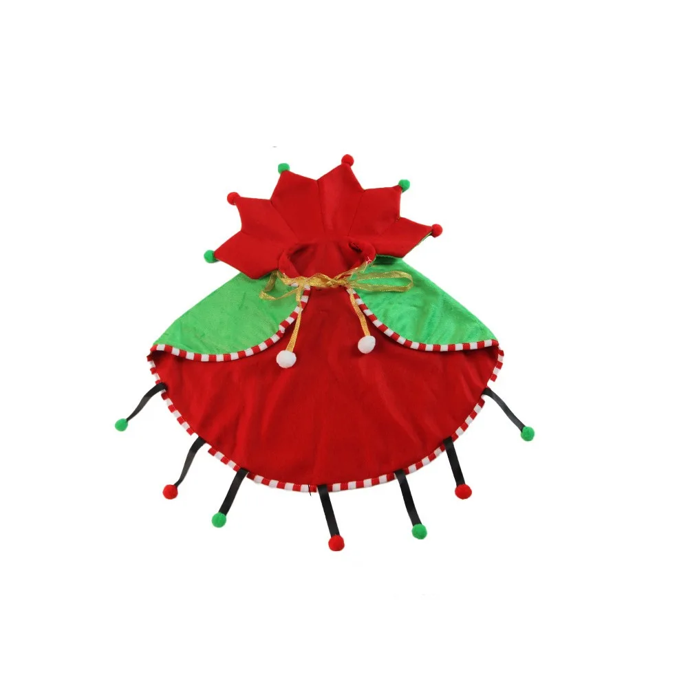 

Dress Up Soft Christmas Pet Cloak Comfortable Winter Design Pet Costume Scarf Adjustable Cute Pet Santa Costume Halloween