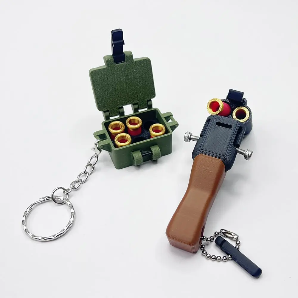 

Hot Selling S686 Double Barrel Shotgun Keychain Mini Finger Gun Toy for Kids Foldable Bolt Action Launchable Balls Novelty Gifts