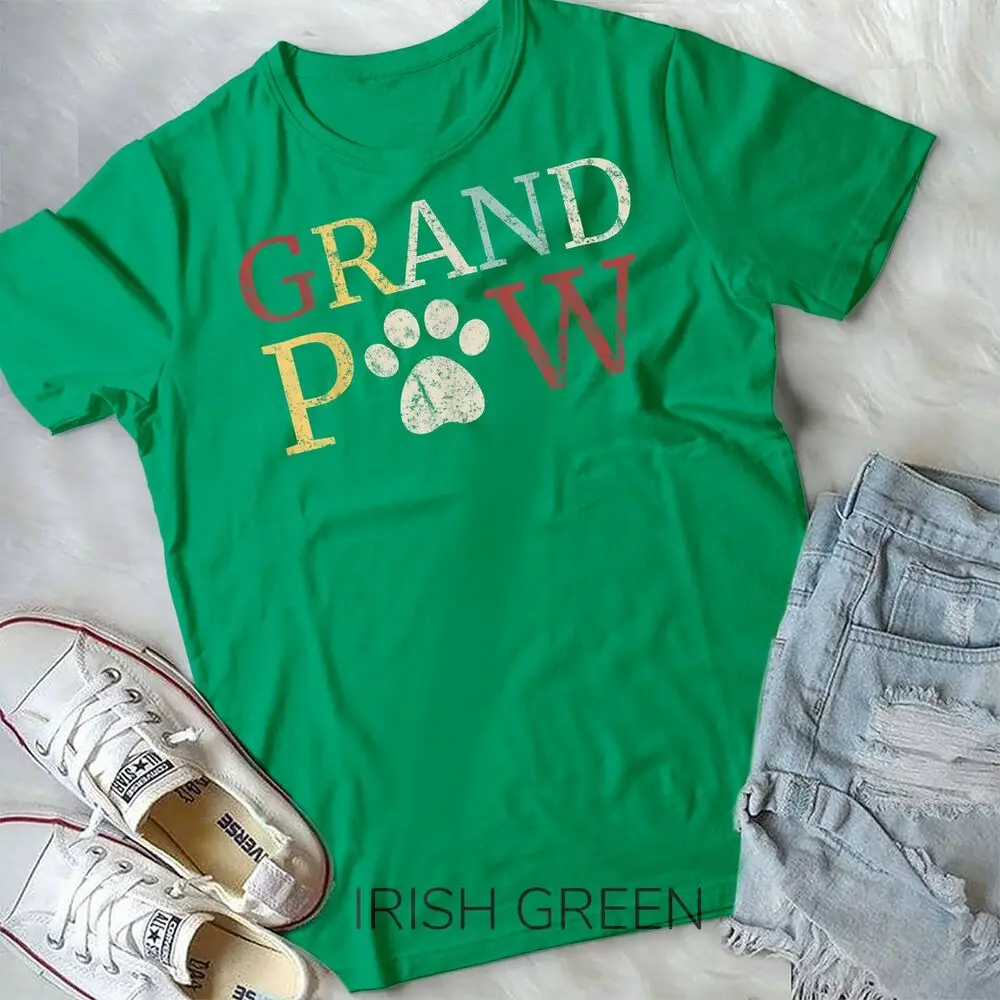 Mens Retro Grand Paw Dog Lover Grandpaw Grandpa Gift Unisex Form T-Shirt