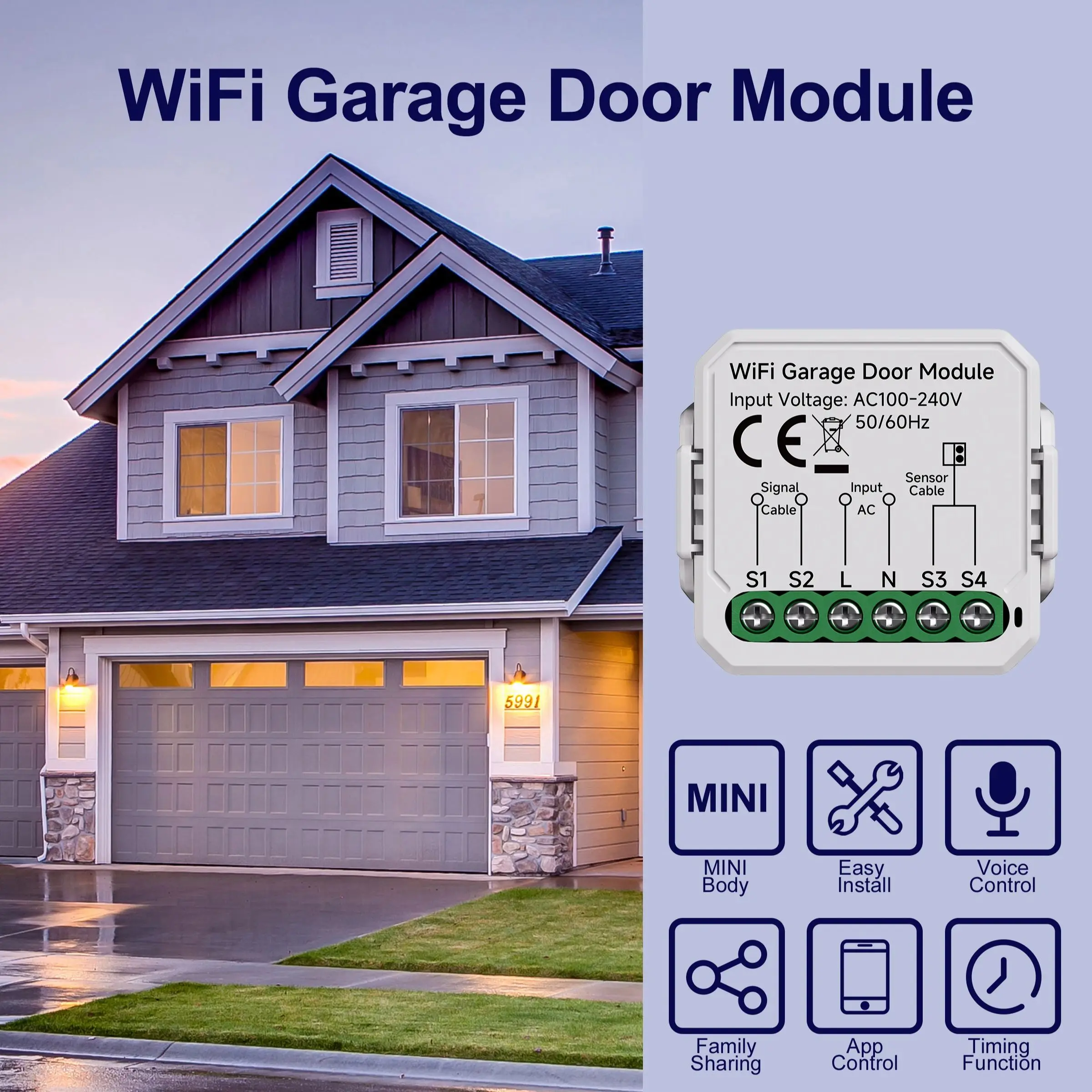 Tuya WiFi/Zigbee Garagentoröffner Smart Life Anwendungsmodul mit Alice Alexa Google Home Assistant – Detail 4