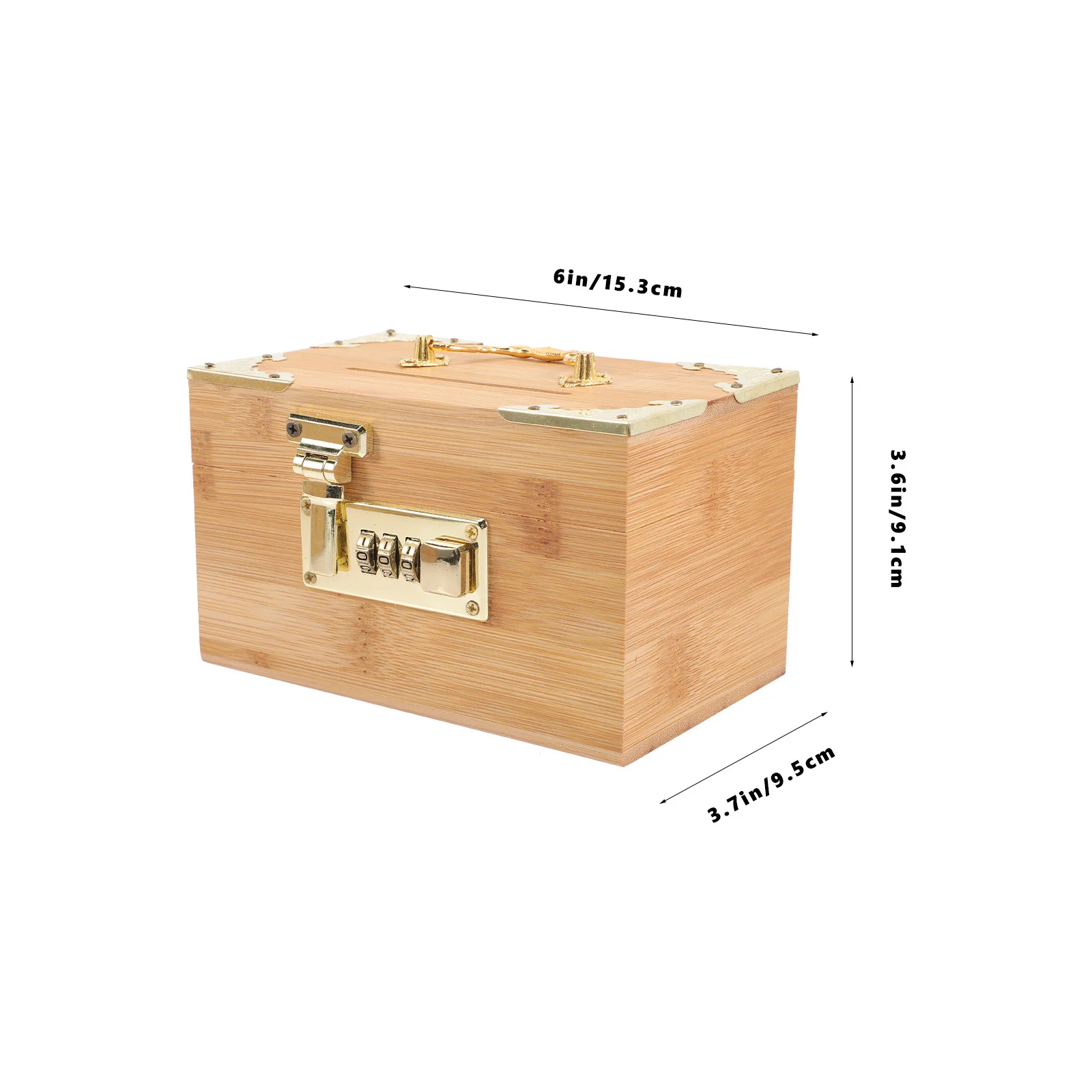 Pirate Treasure Chest Vintage Bamboo Locked Storage Box Retro Jewelry Organizer Coin Bank Retro Trinket Case Vintage Bamboo Box