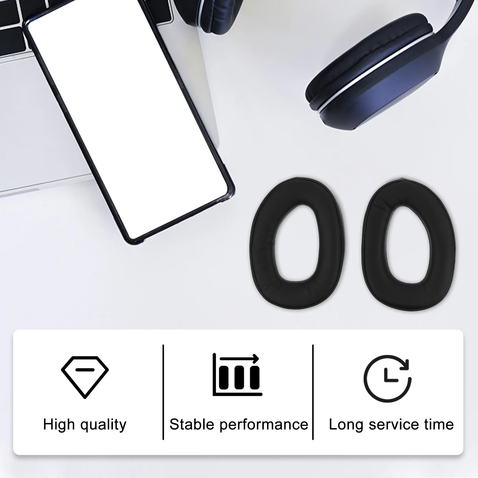 

Earphone Covers Headphones Cushions Sponge Headset Noise Isolation Earpads Premium Headband