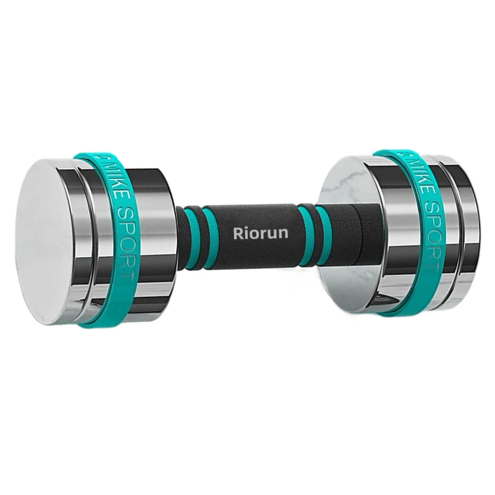 

Riorun Dumb-bells, Steel Dumbbells Ultracompact & Adjustable Chrome Dumbbell with Foam Handles 5lb 10lb 15lb 20lb 30lb 50lb Home