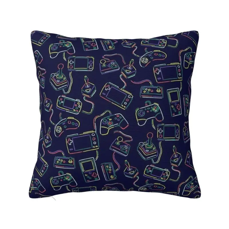 Custom Game Gamepad Square Pillow Case Home Decorative  Cushion Cover Throw Pillow for Living Room Double-sided Printing