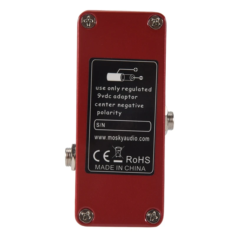 Mini Pedal de efectos de guitarra Mini Crunch Red Distortion Pedal de guitarra True Bypass Full Metal Shell-VVBC