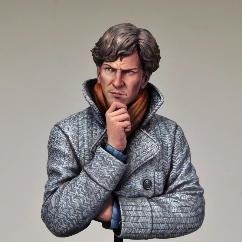 Kit de modèle de buste en résine moulée sous pression, échelle 1/10, Statue de gentleman européen non assemblée et non peinte