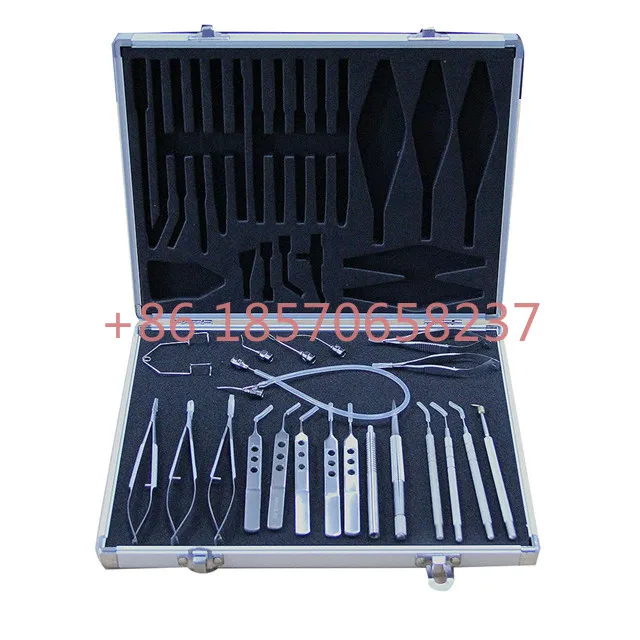 21 pcs stainless steel Ophthalmic surgical kit cataract set for Ophthalmic Eye Surgical Instruments Kit