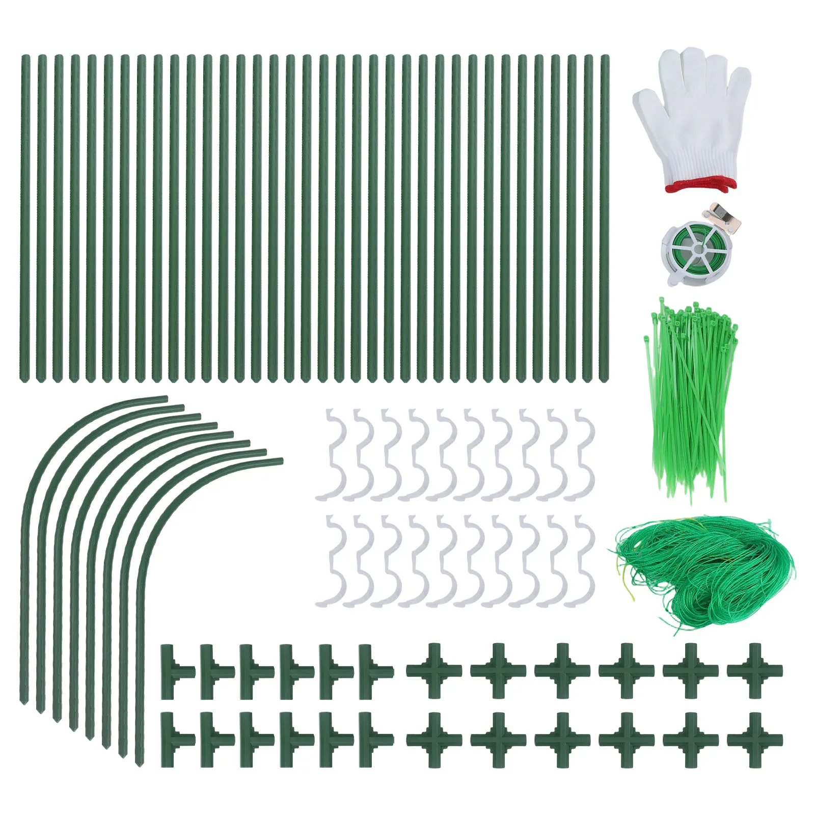 

Foldable Feature U-Shape Trellis Cucumber Trellis Plastic-Coated Steel Comprehensive Package Easy Assembly Garden Clips Included