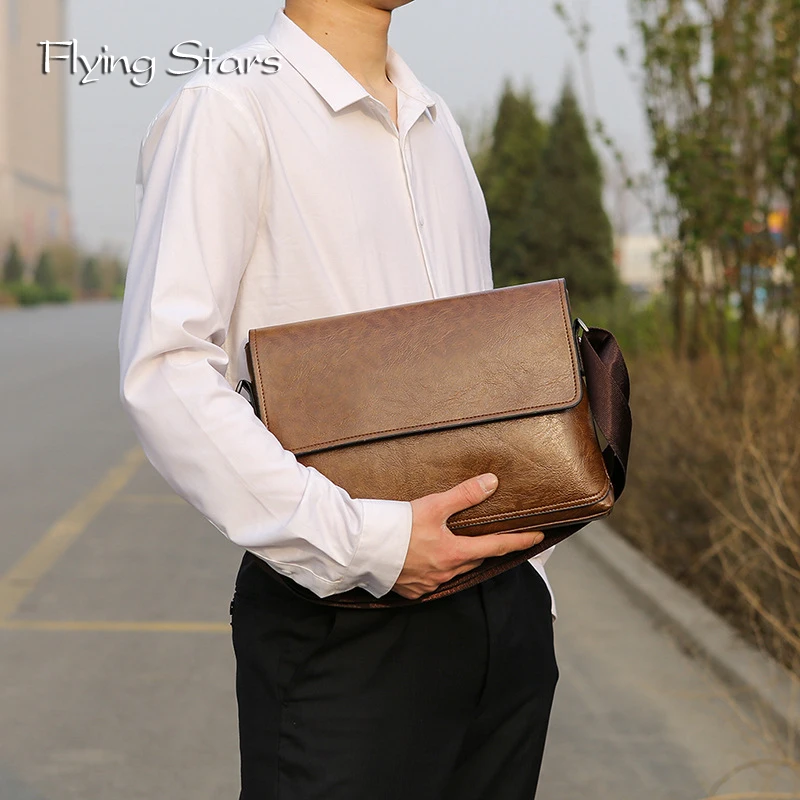 Men's Leather Shoulder Bag Casual Briefcase Men's Travel Diagonal Cross Bag Business Handbag Latest 2024 Fashionable Boy Wallet