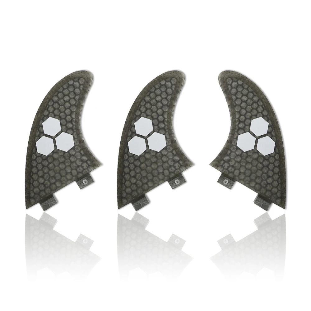 

Sup Board Accessories Double Tabs Fin G5 Size Grey Color Surf Fins 3pcs per set Honeycomb Fiberglass Surfboard Fin