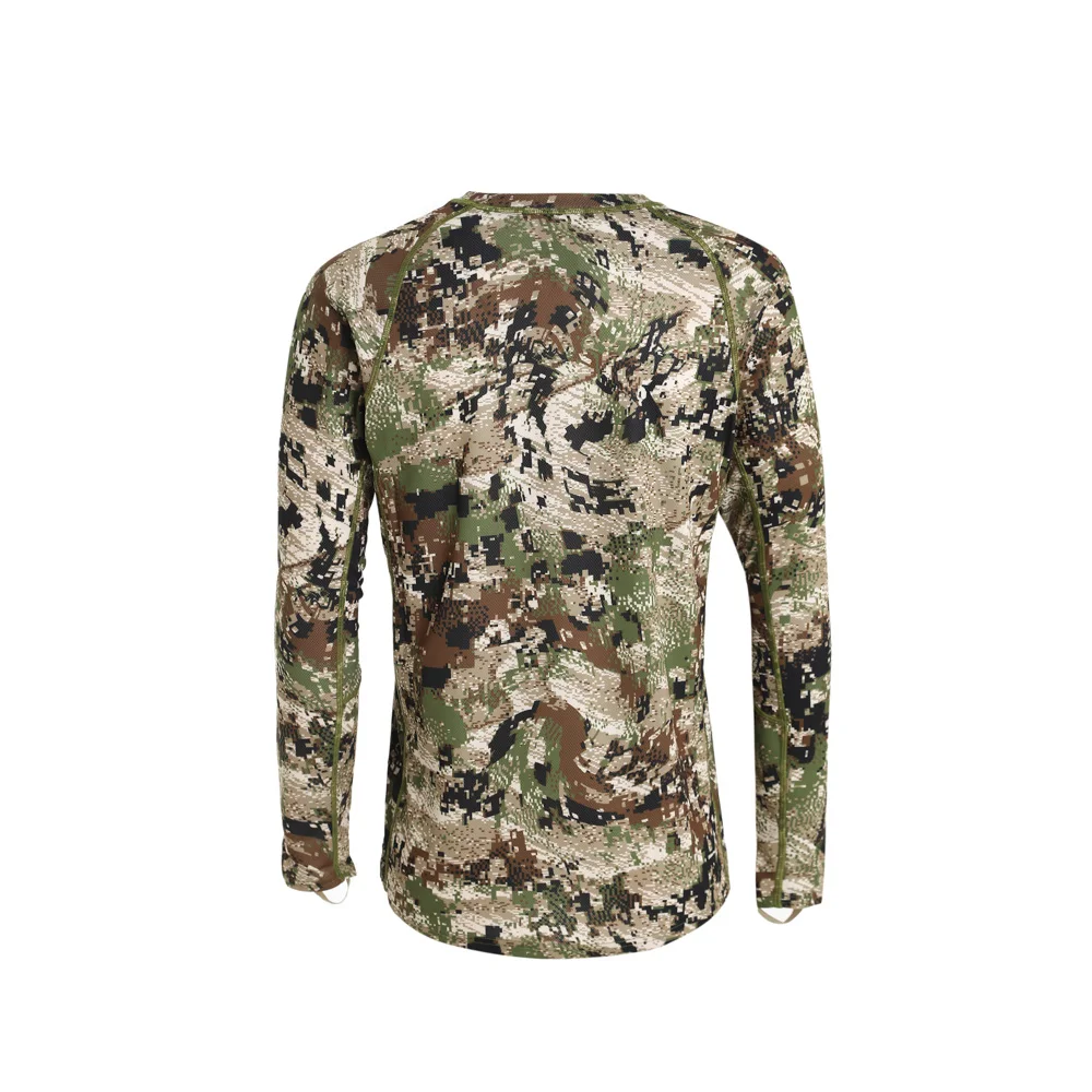 Long Sleeve Hunting Fishing Pullover, Polyester Camouflage, Anti-bacterial, Quick Dry, Sweat, High-grade, Autumn