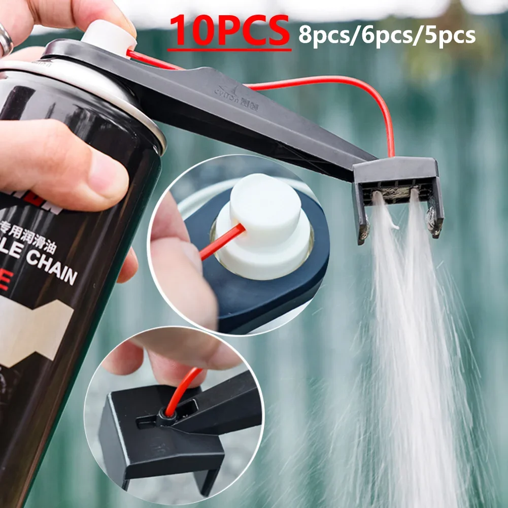 

10-1 шт., масляный распылитель для мотоциклетной цепи, аппликатор для смазки, держатель для соломы, позиционер, без беспорядочная цепь, восковая насадка для очистки цепи