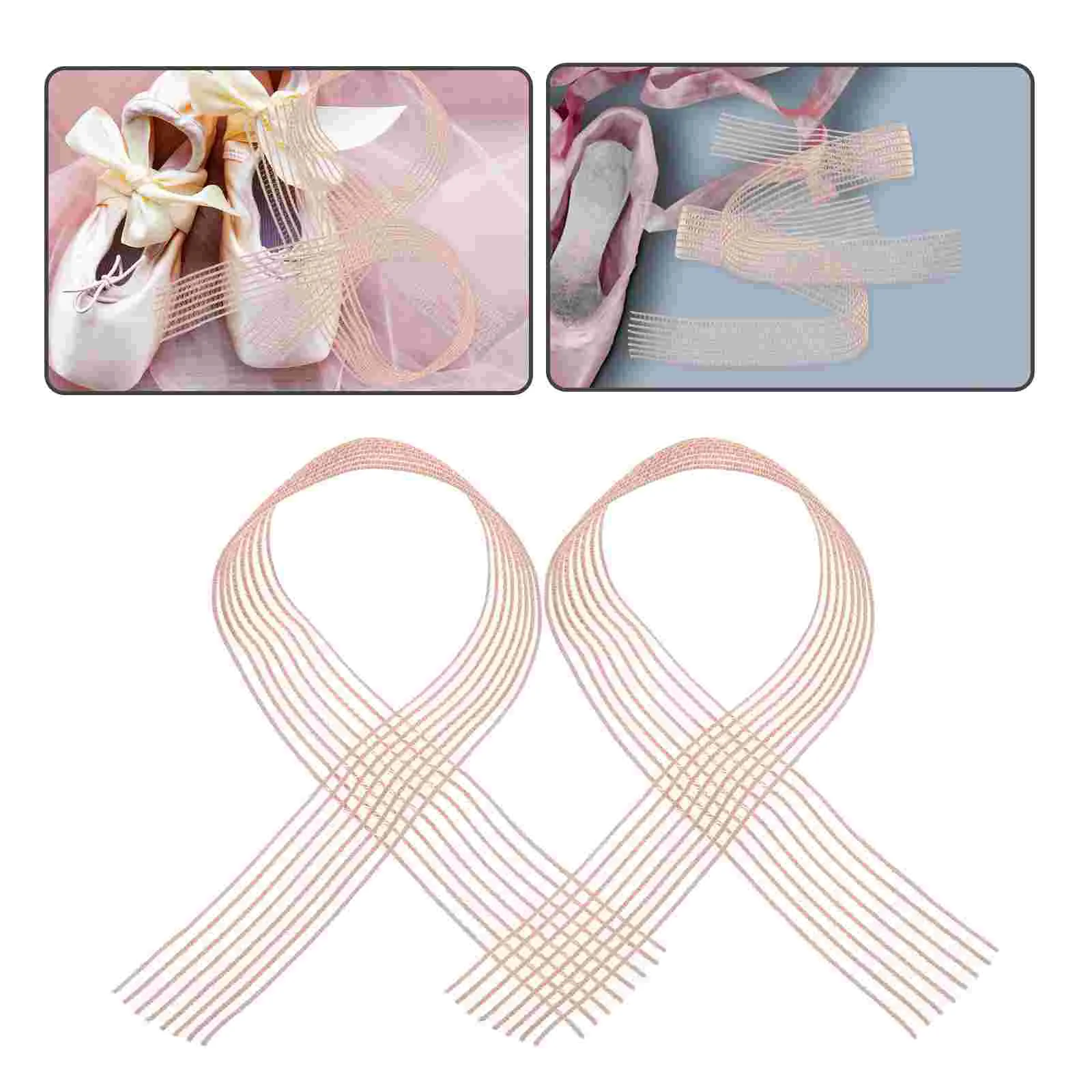 Dance Shoe Elastic Band Ballet Invisible Ribbon Pointe Shoes Stretch Womens Flats