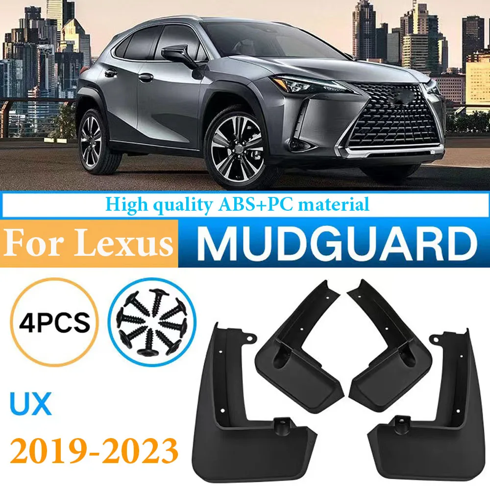 4X For Lexus UX UX200 UX250h 2019-2023 New upgrade Car Accessories Mud Flaps  Splash Guards Fender MudFlaps Front Rear Mudguards