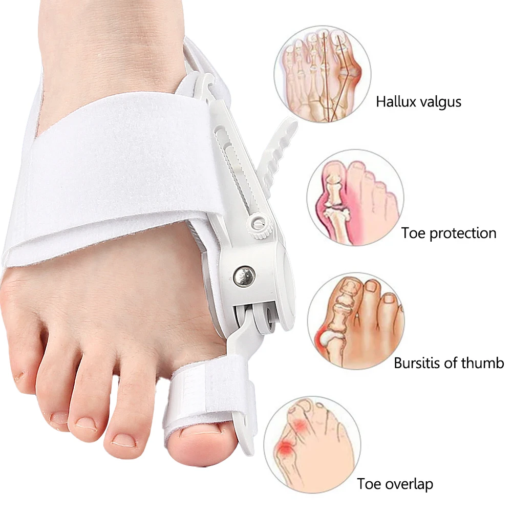 1PC Bunion Corrector for Women Men Big Toe Adjustable Knob Bunion Splint Relief Orthopedic Toe Straightener Heel Strap