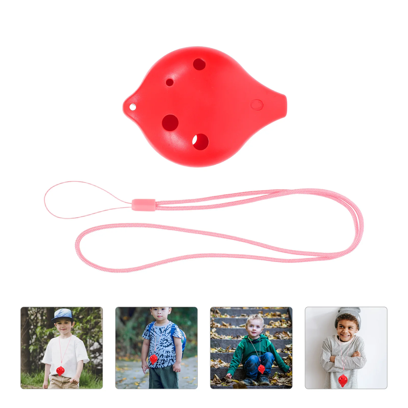 

Alto 6-Hole Ocarina Flute Resin Wind Instrument for Kids Beginners Handheld Mini Musical Instrument Neck Strap Pure Sound