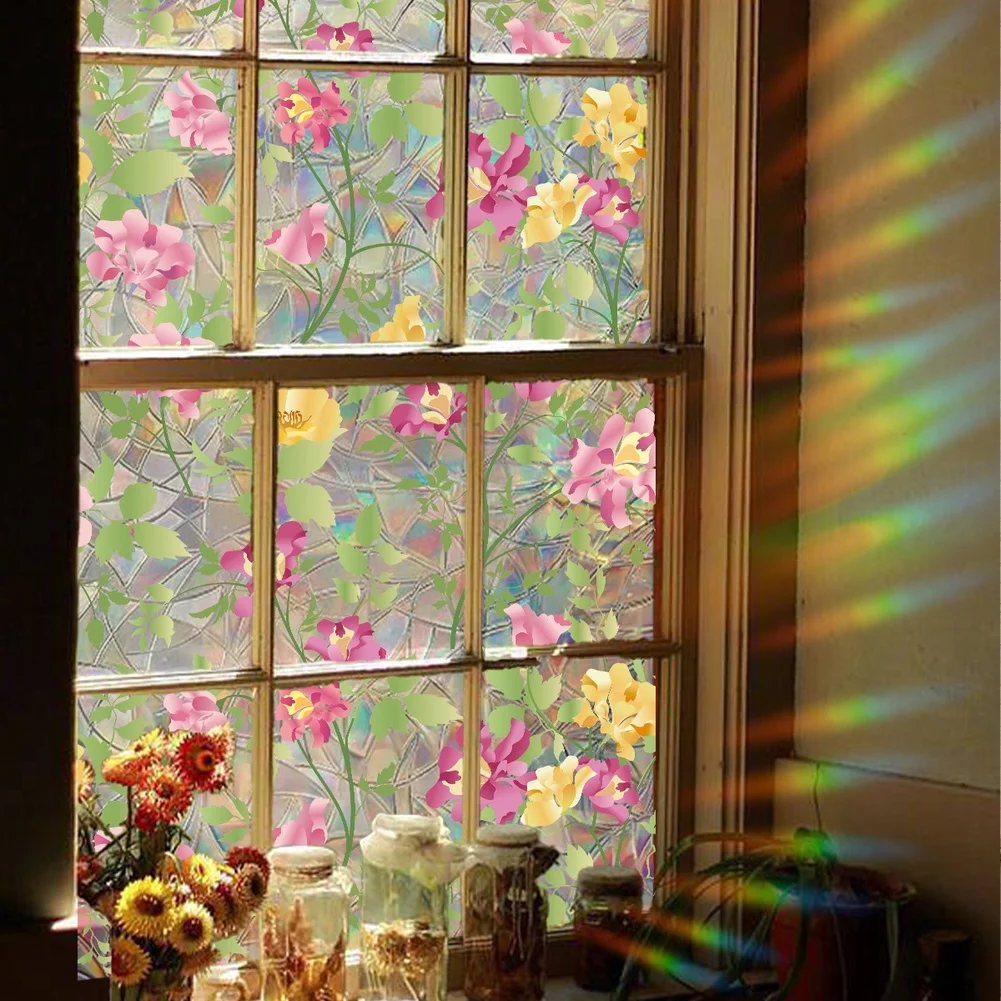 45*100cm 17.72*39.38in Static Privacy Film Decorative Privacy Film Uv Protection Film No Glue Required Vibrant Color Retention