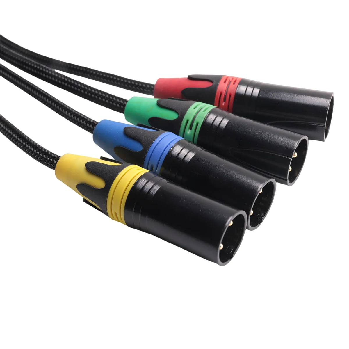 RISE 1 زوج XLR 4-قناة 3-Pin متعدد شبكة المرحلة والاستوديو اتصال، XLR كابل الذكور والإناث مرحلة الصوت RJ45